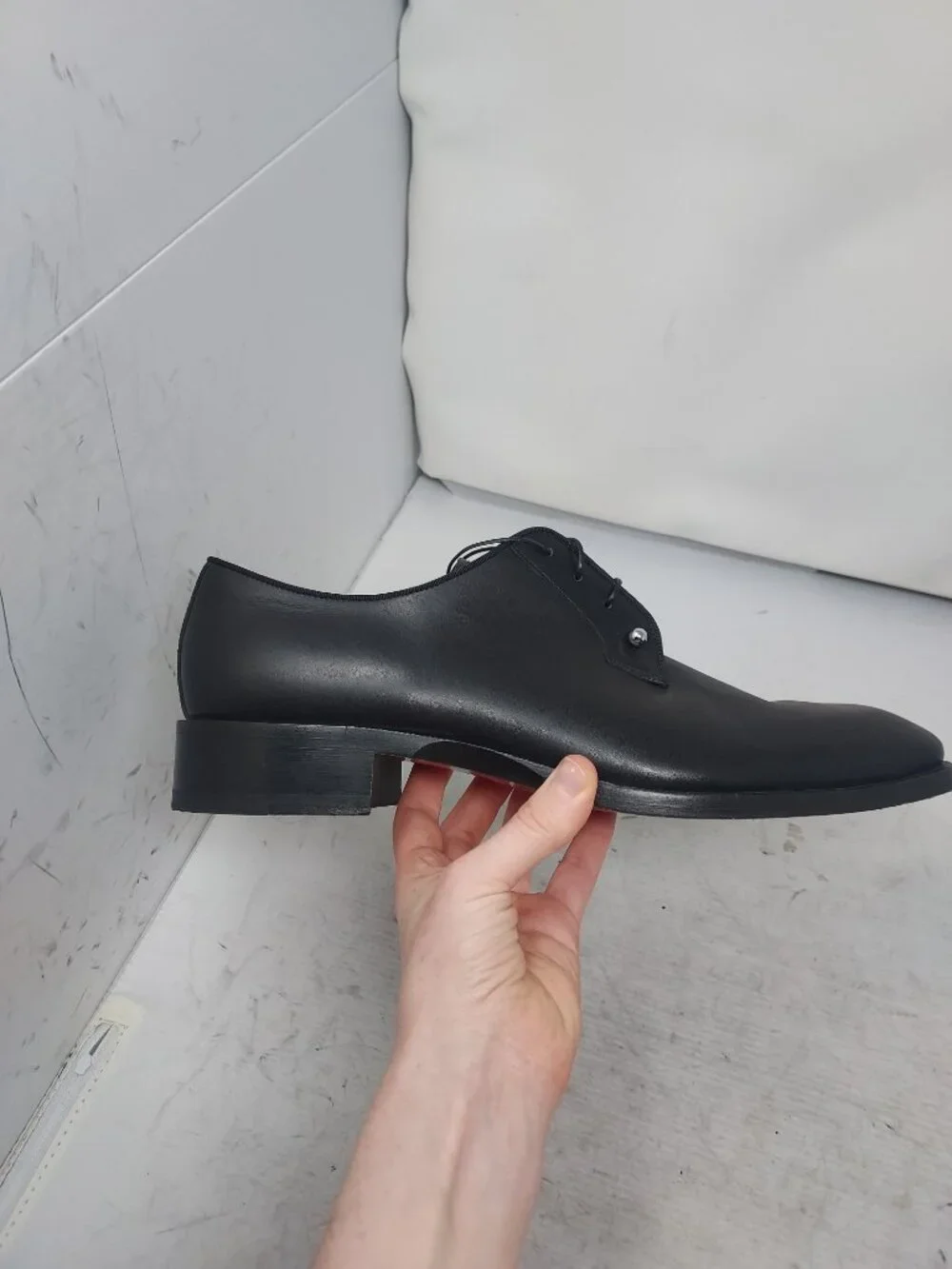 Christian Louboutin Black Chambeliss Leather Oxford Shoe